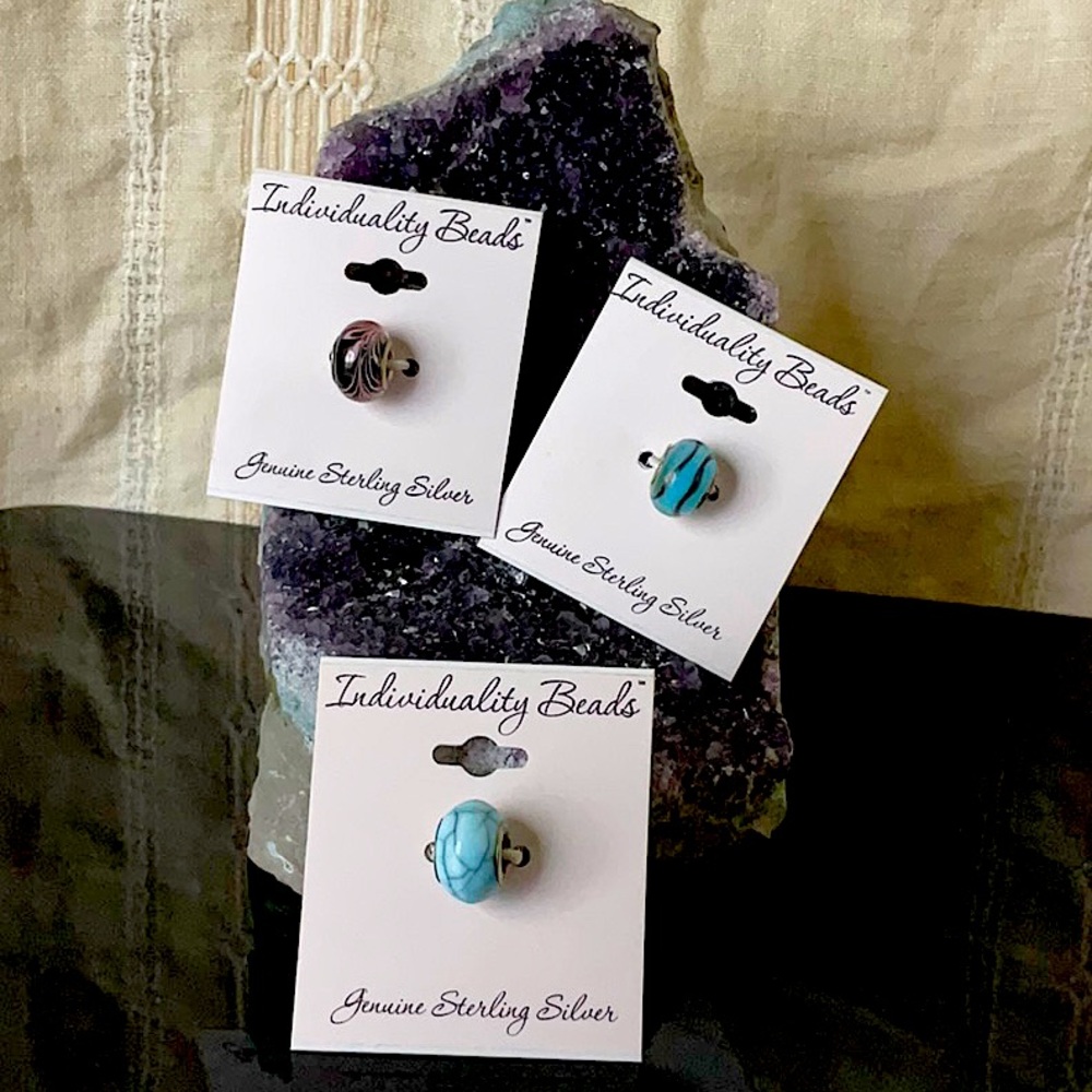 Three Sterling Silver Individuality Beads NWT